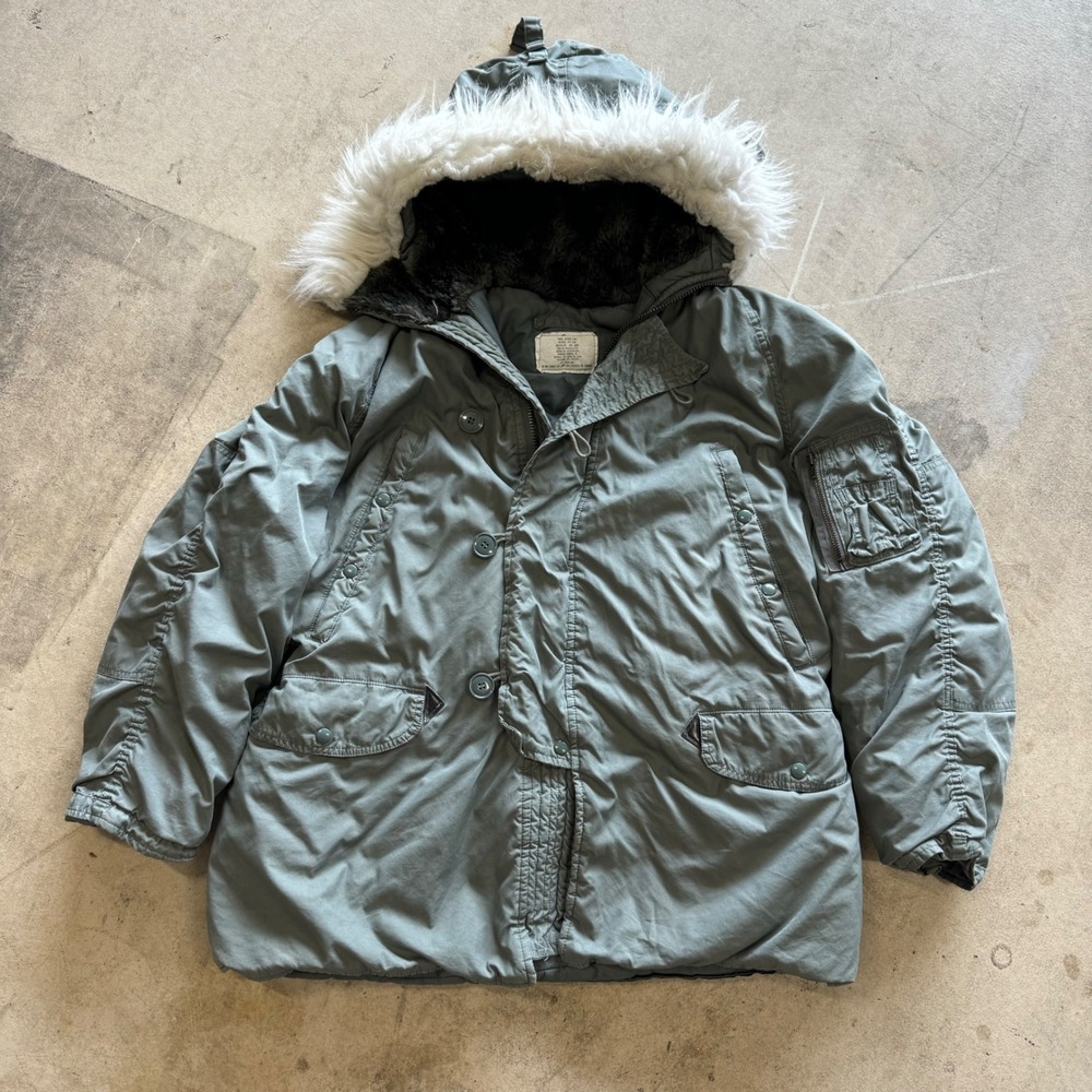 Vintage Greenbrier Industries N-3B Extreme Cold Weather Parka Mens Large Sage